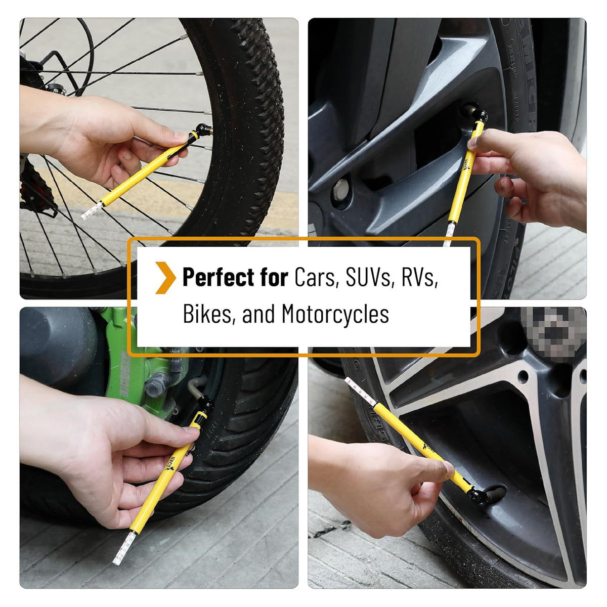 UNCO Pencil Tire Gauge, 2 Pack, 10-75 PSI, Car Tire Air Gauge