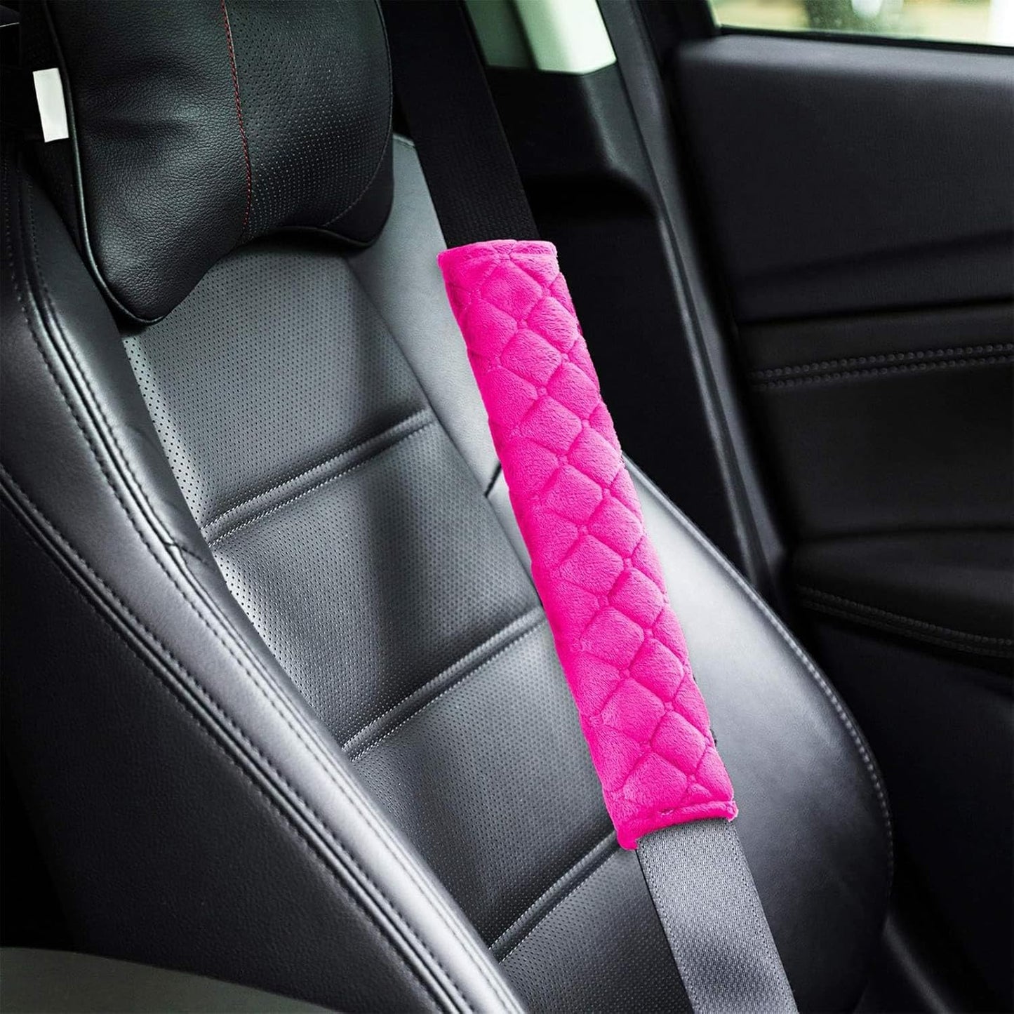 Tatuo 4 Pack Seat Belt Cover Extra Long Seat Belt Pads for Car Soft Comfort Shoulder Strap Covers Harness Pads Helps Protect Your Neck and Shoulder(10.6 Inch,Black)