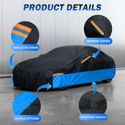 Car Cover Waterproof All Weather Outdoor Windproof Dustproof UV Protection Fit SUV