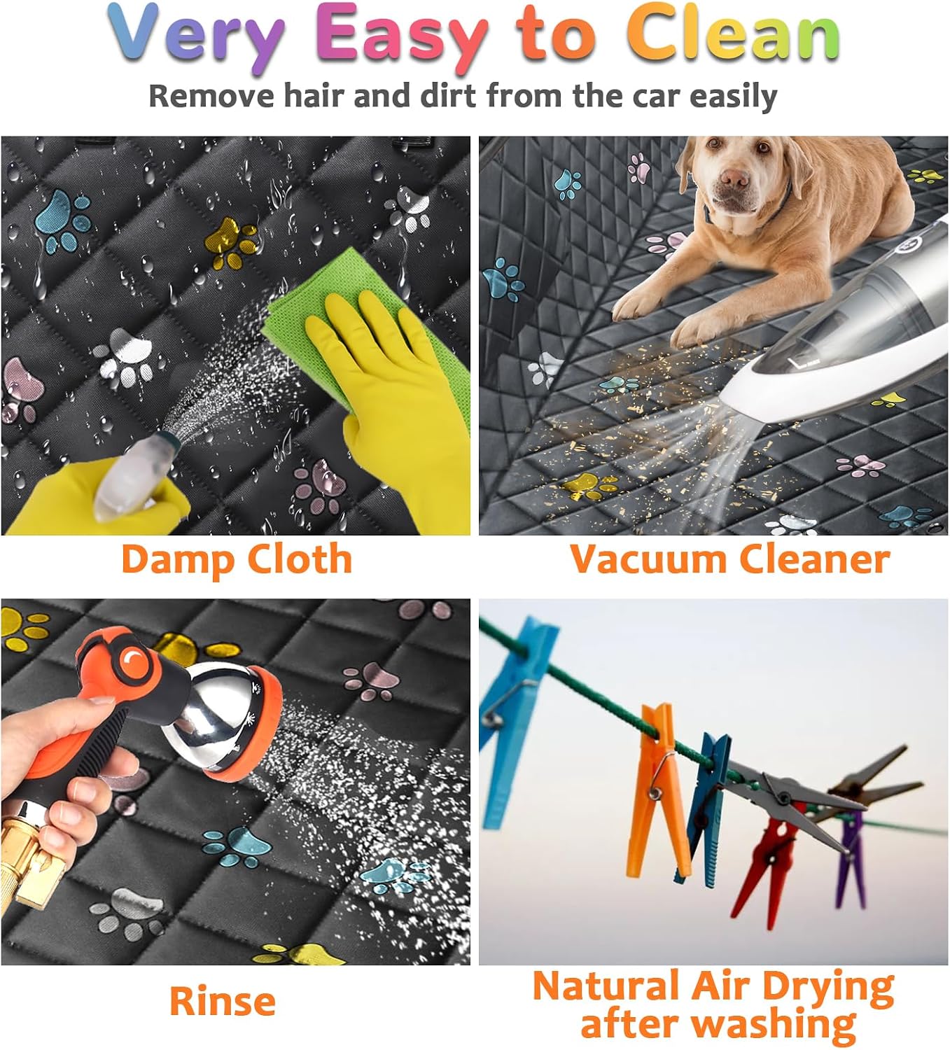 URPOWER Dog Car Seat Cover for Pets 100% Waterproof Seat Cover Hammock 600D Heavy Duty Scratch Proof Nonslip Durable Soft Back Seat Covers for Cars and SUVs