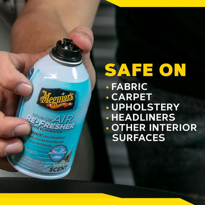Meguiar’s Whole Car Air Refresher Odor Eliminator, Summer Breeze, 2 Oz— Car Air Freshener For Commuters, Detailers; Mist Refreshes Cabin For Sedan, Suv, Truck, Van