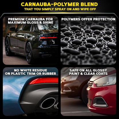 Meguiar's G7716 Gold Class Carnauba Quik Wax, Special Blend for Richness and Shine, Clear Coat Safe Meguiar's Quik Wax, Spray that Leaves Lasting Results without Residue, 16 Oz Containe