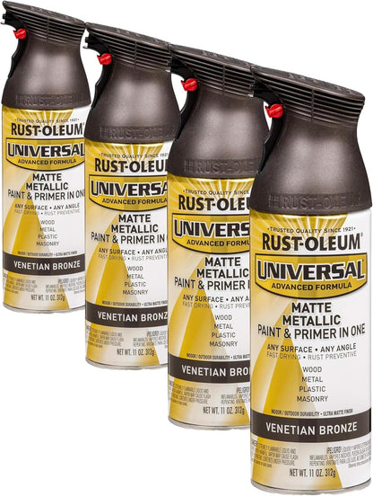 Rust-Oleum 302151 Universal All Surface Clear Topcoat Spray, 11 oz, Dead Flat Clear - Colors B