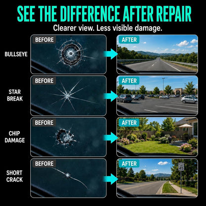 Cracked Windshield Repair Kit for Chips and Cracks, Car Windshield Crack Repair Kit, Glass Repair Liquid for Cracks, Rock Chip Repair Kit Windshield, Windshield Chip Repair Kit.