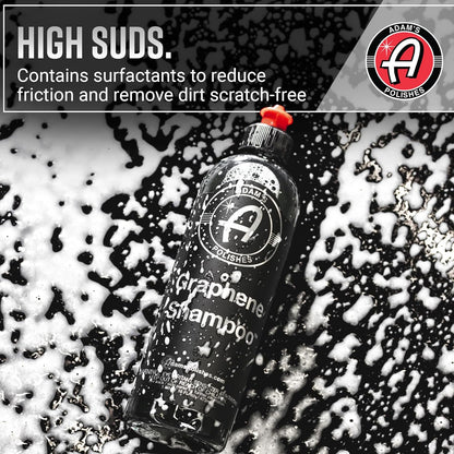 Adam's Polishes Graphene Shampoo - Ceramic Coating Infused Car Wash Soap - Powerful Cleaner & Protection - pH Neutral, High Suds For Foam Cannon, Foam Gun, Or Detailing Bucket (2 Pack)