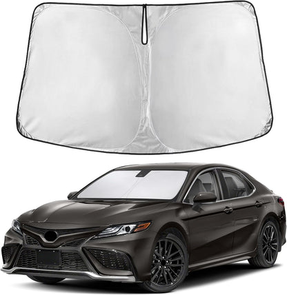 EcoNour Car Windshield Sun Shade | 2025 Upgraded Innovative No-Light-Pass Technology for Maximum Coverage | Foldable Sun Shade Keeps Your Vehicle Cool | Must-Have Car Accessories | Small (59" x 29") - Colors H