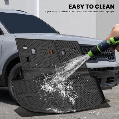 LASFIT Floor Mats Fits for Hyundai Sonata 2020-2026 (Only for FWD & Gas) & Kia K5 2021-2025 (Only for FWD) Custom Fit TPE All Weather Floor Liners Car Mats Accessories, Black