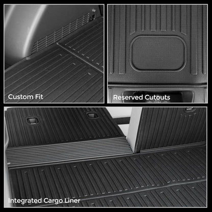 Floor Mats for Hyundai Elantra Gas 2021-2026, All Weather Floor Mats Trunk Cargo Liner and Door Sill Guards Accessories, Full Coverage Set (Not fit Hybrid Models)