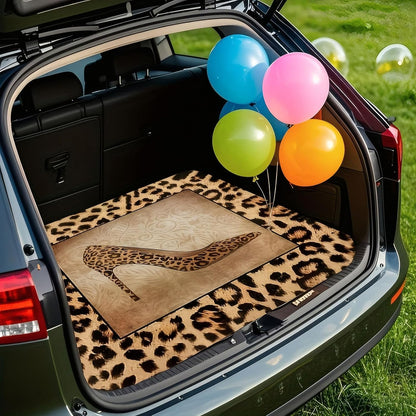 Universal Car Trunk Mat 29" x 39",Purple Colorful Flowers All Weather Trunk Protection Cargo Liner, Durable Cargo Mat Rear Trunk Liner,Stylish Vehicle Interior Accessories Suitable for Most Car Models