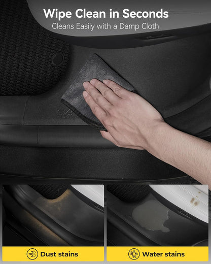 3W Tesla Model Y Juniper 9PCS Door Sill Protector 2025 2026 5 Seat (Not Standard/Original Tailgate Sill) Front,Rear, Rear Bumper,Trunk,Door Entry Guard, Anti-dust Cover,Edge Guards,Model Y Accessories