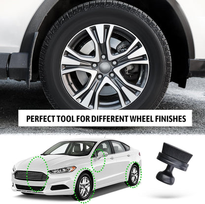 BABYSHEEP Car Tire Shine Applicator,Vegan Tire Shine Brush with Stand for Auto Detailing Cleaning Service (Black)
