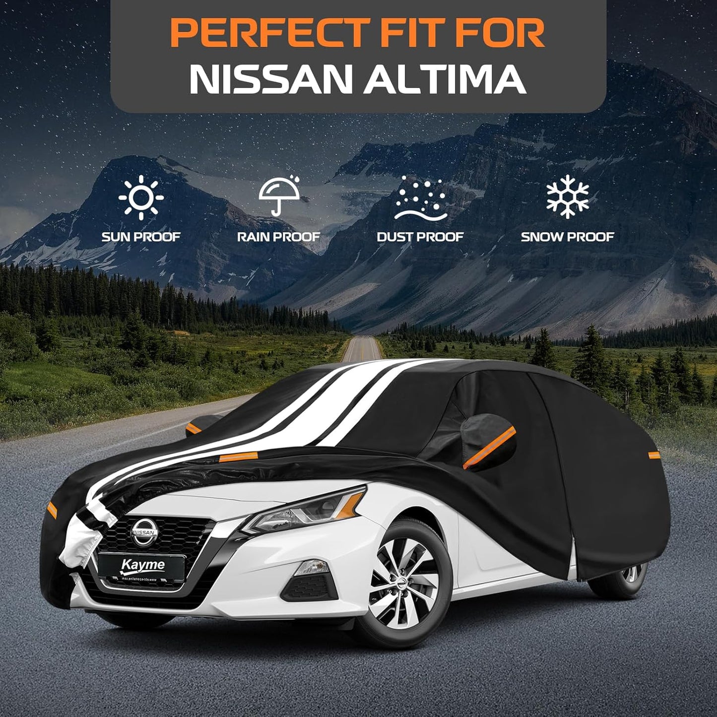 Kayme Heavy Duty Car Cover Custom Fit for BMW 3 Series 320i 325i 328i 330i 335i (1982-2026), Outdoor Full Exterior Cover with Tape and Towel, Rain Snow Sun UV Protection. - Colors B