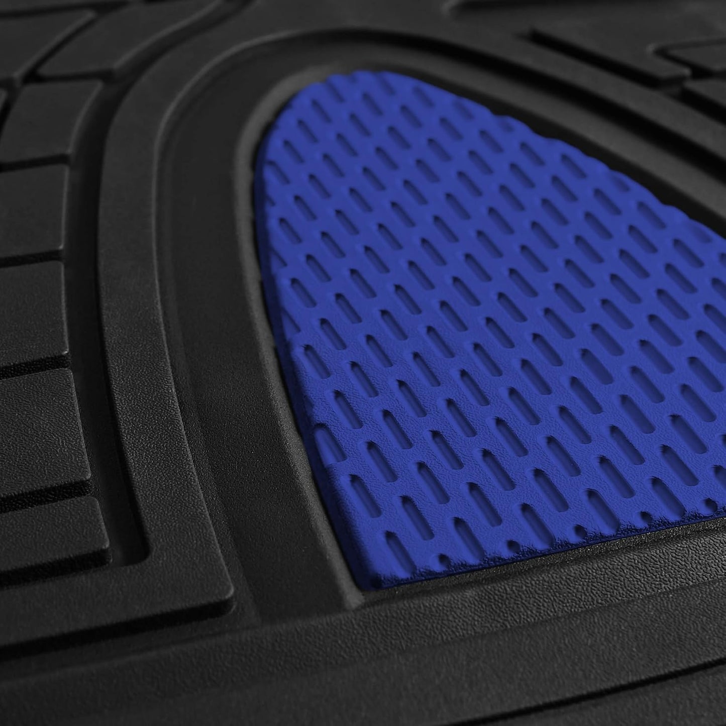 FH Group Automotive Floor Mats - Heavy-Duty Rubber Floor Mats for Cars, Universal Fit Full Set, Climaproof & Trimmable Floor Mats for Most Sedan, SUV, Truck, Black