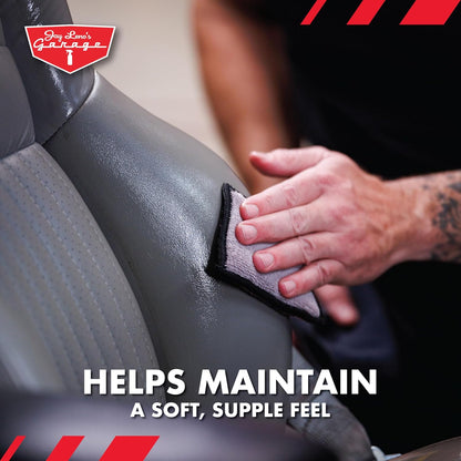 Jay Leno's Garage Leather Cleaner and Conditioner for Car Interior – Advanced Car Seat Leather Cleaner and Conditioner, Auto Leather Care Kit for Interior Detailing and Upholstery Cleaning