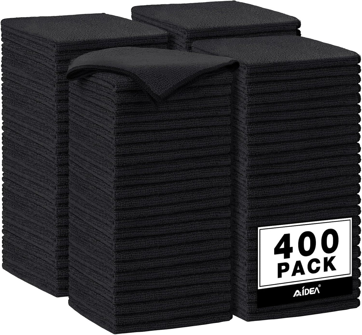 AIDEA Microfiber Cleaning Cloth, 50PK, Microfiber Towels for Cars, Premium Wash Cloths, Dusting Cloth Cleaning Rags, Absorbent Towels for SUVs, House, Kitchen, Window, Cleaning Supplies12×12"
