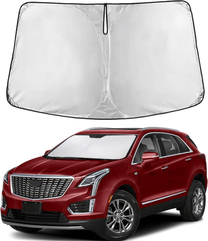 EcoNour Car Windshield Sun Shade | 2025 Upgraded Innovative No-Light-Pass Technology for Maximum Coverage | Foldable Sun Shade Keeps Your Vehicle Cool | Must-Have Car Accessories | Small (59" x 29") - Colors C