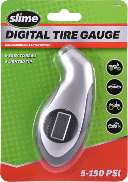 Slime 20049 Tire Pressure Gauge, Large Face Dial Analogue Gauge, 5-60 PSI
