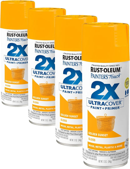 Rust-Oleum 334029 Painter's Touch 2X Ultra Cover Spray Paint, 12 oz, Gloss Clear - Colors B