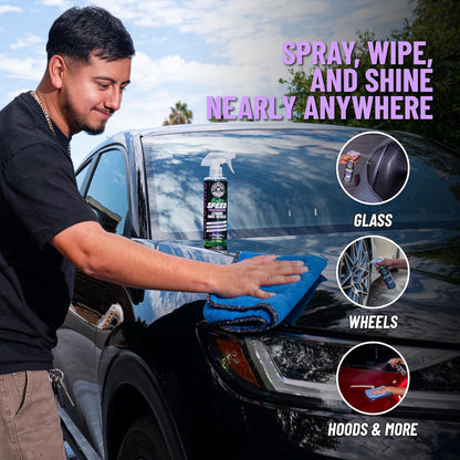 Chemical Guys HydroSpeed Ceramic Quick Detailer Spray - SiO2 Shine Car Detailer Spray for Cars, Trucks, SUVs, Motorcycles and RVs, Boosts Gloss, Hydrophobic Protection and Slickness, 16 oz