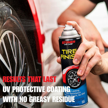 Stoner Car Care 91094-6PK More Shine Tire Finish – Tire Shine Spray Restores Deep Matte Black Finish with Long-Lasting Rain-Resistant Protection, Dry-to-Touch – 12 oz (Pack of 6)