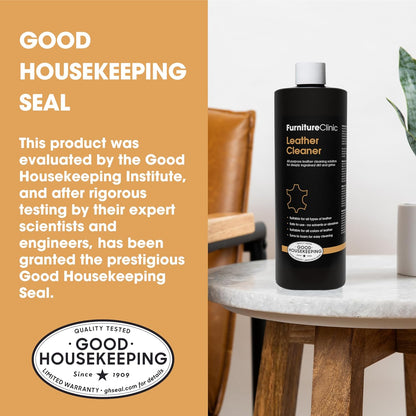 Furniture Clinic Leather Cleaning Wipes | 80 Count | 4-in-1 Clean, Nourish, Condition, & Restore Leather & Vinyl Furniture, Handbags, Jackets, Car Seats, Interiors & More | Residue & Streak-Free