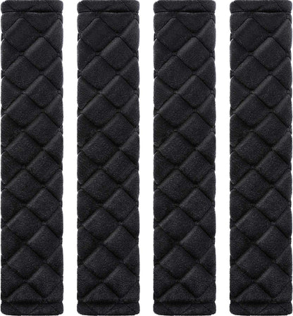 Tatuo 4 Pack Seat Belt Cover Extra Long Seat Belt Pads for Car Soft Comfort Shoulder Strap Covers Harness Pads Helps Protect Your Neck and Shoulder(10.6 Inch,Black)