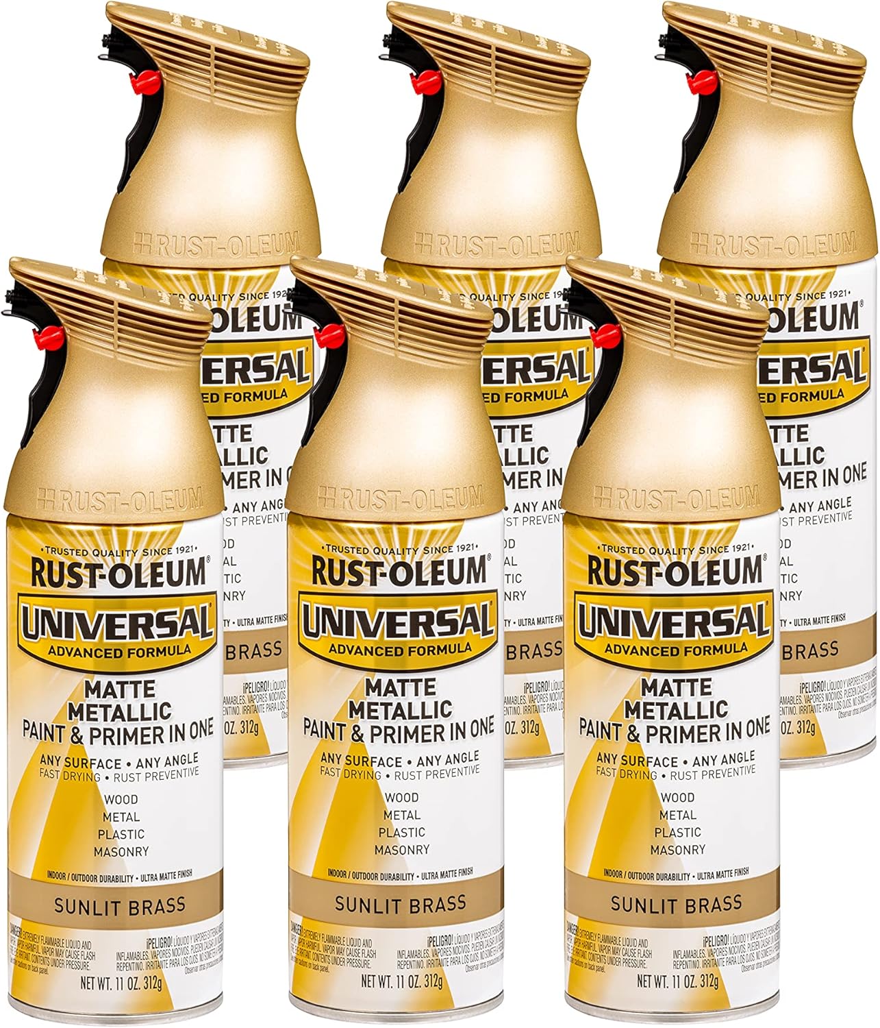 Rust-Oleum 302151 Universal All Surface Clear Topcoat Spray, 11 oz, Dead Flat Clear - Colors B