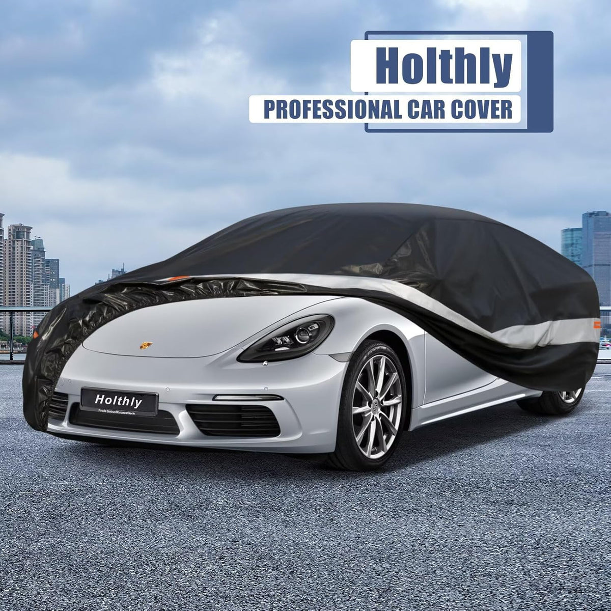 10 Layers Car Cover Custom Fit for Mercedes Benz C Class C250 C300 C43 C63 (1993-2026), Waterproof All Weather for Automobiles, Outdoor Full Cover Sun Dust Rain Protection with Cotton. Black - Colors B