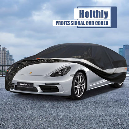 10 Layers Car Cover Custom Fit for Mercedes Benz C Class C250 C300 C43 C63 (1993-2026), Waterproof All Weather for Automobiles, Outdoor Full Cover Sun Dust Rain Protection with Cotton. Black - Colors B