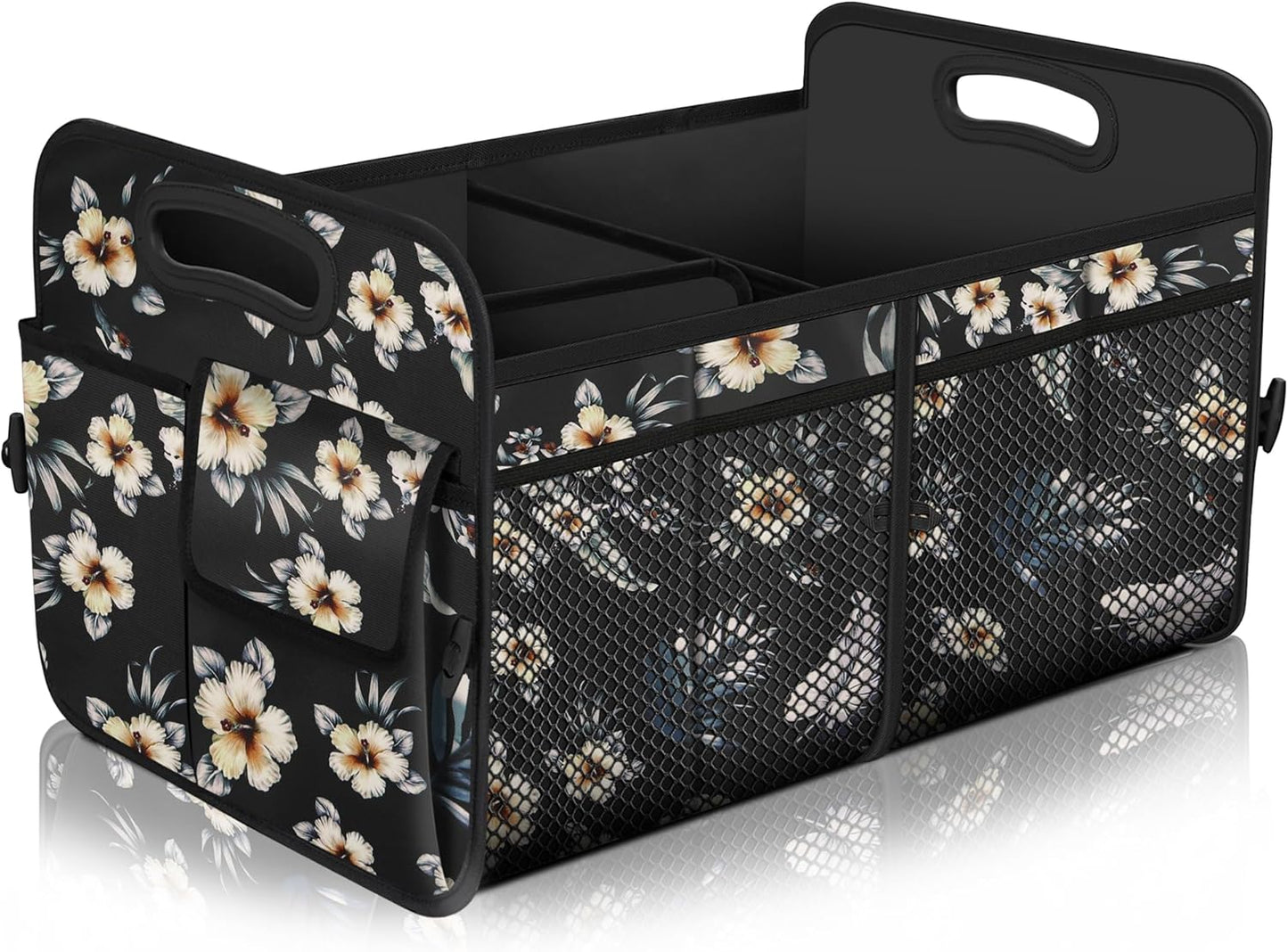 Femuar Car Trunk Organizer with Large Capacity Waterproof Car Accessories for Women & Men, Collapsible Trunk Organizer for Suv/Jeep/Sedan,Tools (Black, Standard)