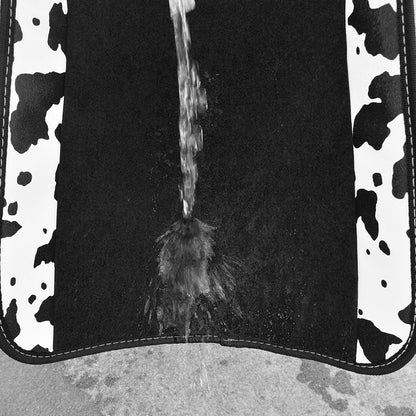 CAR PASS Waterproof Universal Car Floor Mats, Leopard Print Car Mats Fit for SUV,Vans,sedans, Trucks,Set of 4pcs Car Carpet with Driver Heel Pad and Nibs Backing, Leopard Car Accessories Gray Leopard