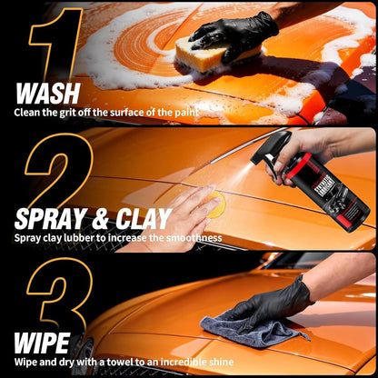 10 Pack Premium Clay Bar Kit - 16oz Synthetic Lubricant, Towels & Gloves - Car Detailing Kit for Cars, SUVs, RVs & Trucks - Removes Contaminants for Glass-Like Shine