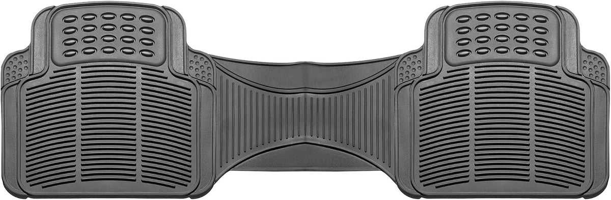 FH Group Automotive Floor Mats Solid ClimaProof for all weather protection Universal Fit Trimmable Heavy Duty fits most Cars, SUVs, and Trucks, 3pc Full Set Black