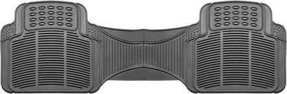 FH Group Automotive Floor Mats Solid ClimaProof for all weather protection Universal Fit Trimmable Heavy Duty fits most Cars, SUVs, and Trucks, 3pc Full Set Black