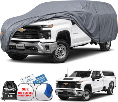 SUV Cover Waterproof All-Weather,Outdoor Full Exterior Automobiles SUV(Length 182-190 inch) with Windshield Sun Shade Universal Fit Toyota RAV4,CRV,Model Y,Q5,Size S2 (See SizeChart)