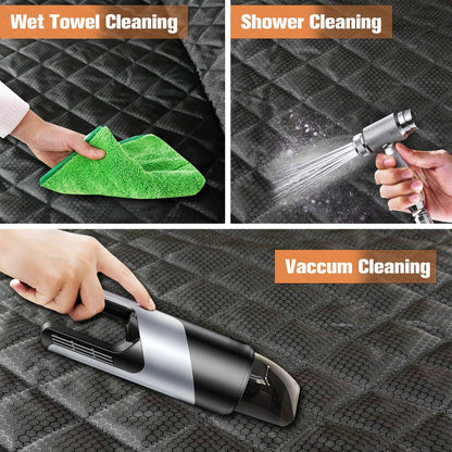 PETICON Waterproof Scratchproof Pet Bench Seat Covers for Cars, SUVs, Nonslip Durable Back Seat Cover for Dogs, 600D Oxford Fabric, Machine Washable