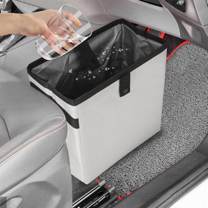 Homelove Car Trash Can, Leak-Proof Waterproof Trash Bin Collapsible Portable Auto Garbage Bag Large Capacity Trashcan Storage Bag Multipurpose Car Organizer Hanging (Black)