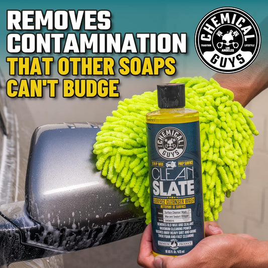 Chemical Guys CWS80364 Clean Slate Deep Surface Cleaning Car Wash Soap (Removes Old Car Waxes, Glazes & Sealants for Superior Surface Prep), 64 fl oz (Half Gallon), Citrus Scent