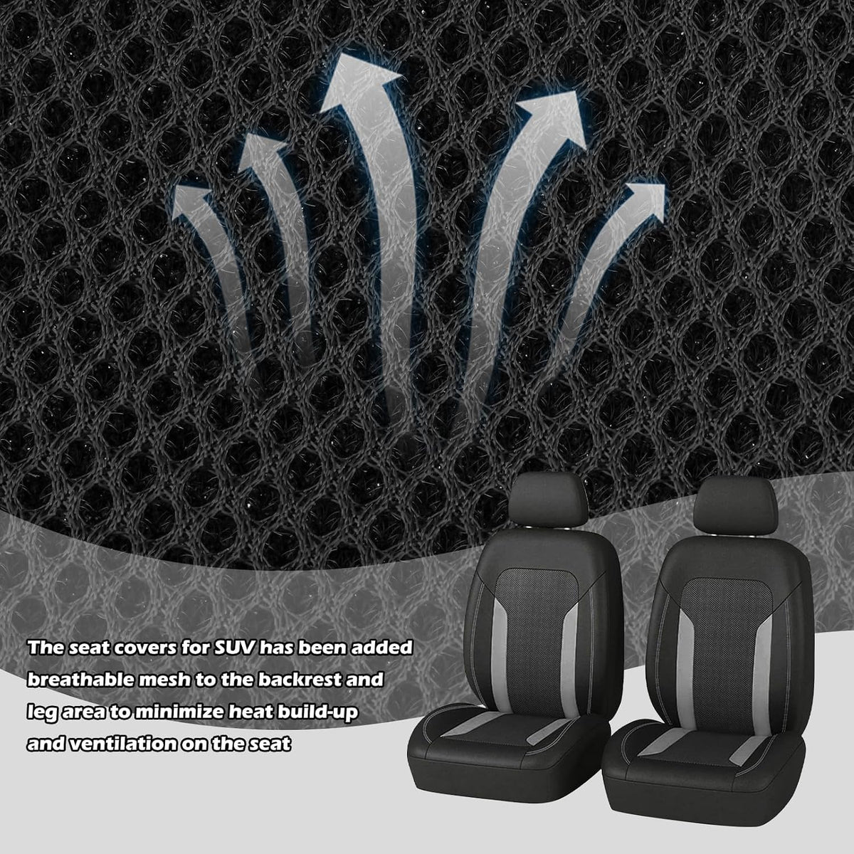 2 Pack Universal Car Seat Cover with Breathable Mesh Backrest,Comfortable Car Seat Protector with Foam Padding and Retaining Buckle,Highly Elastic Car Seat Covers Full Set (Pink)