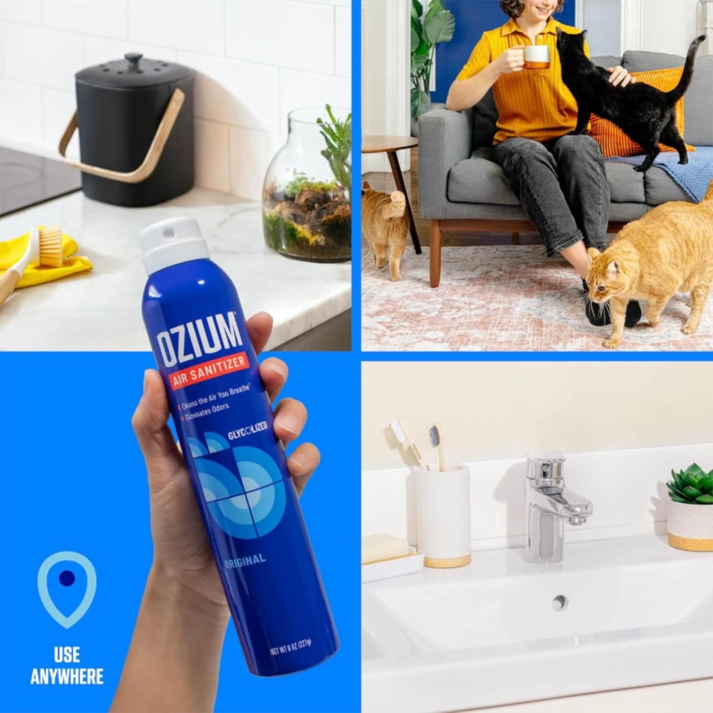 Ozium Air Sanitizer, New Car Scent, 0.8 oz