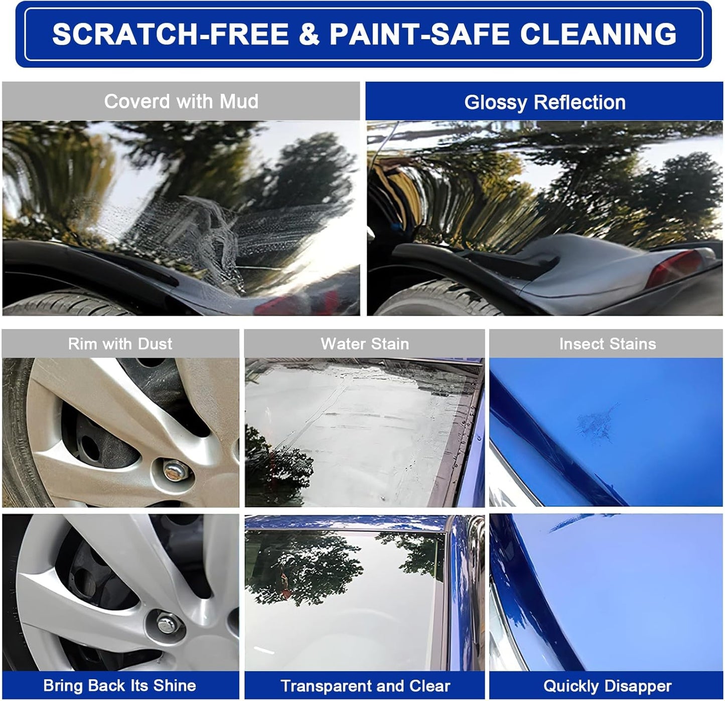 Clay Towel 2 Pack Auto Detailing - Fine Grade Microfiber Car Chamois Towel - DIY Detail Clay Bar Alternative