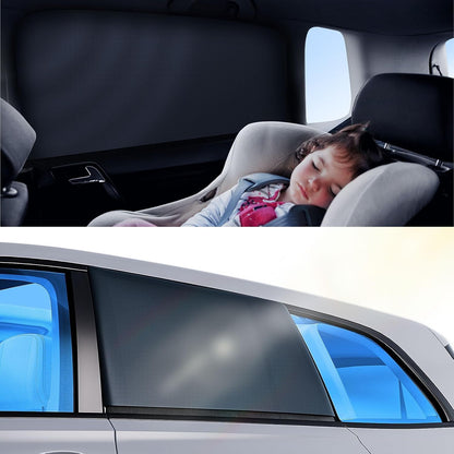 Car Window Shades for Baby, [100% UV Block & Ice-Crystal Cooling] Breathable Car Shade for Back Window Universal Fit for SUV, Sedan, Privacy & Safety (Medium), 2 Pack