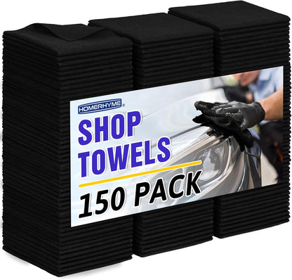 Microfiber Cleaning Cloth, 100 Pack Cleaning Rags Microfiber Towel Bulk Absorbent Lint-Free Wash Cloths, All-Purpose Shop Towels for Cars, Automotive, Garage, Home & Kitchen 11.5"*11.5"
