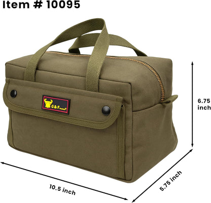 Waxed Canvas All Purpose Military Style Duffle Bag, Water-Resistant, Adjustable Strap, Fully Lined, Double Zipper Closure, heavy Duty, Olive Green