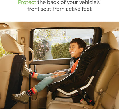 Munchkin® Back Seat Cover for Kids, Deluxe Kick Mats™ Car Seat Protector, Black, 2 Pack