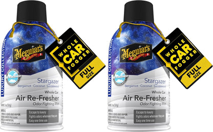 Meguiar’s Whole Car Air Refresher Odor Eliminator, Summer Breeze, 2 Oz— Car Air Freshener For Commuters, Detailers; Mist Refreshes Cabin For Sedan, Suv, Truck, Van