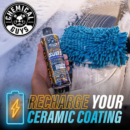 Chemical Guys HydroSuds Ceramic, Shine High Foaming Car Wash Soap - Foam Cannon Soap, Works with Foam Guns or Bucket Washes for Cars, Trucks, Motorcycles, RVs, and More, Berry Scent - 16 oz