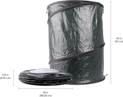 Coghlan's Deluxe Durable Pop-Up Trash Can – Collapsible Garbage Bin with Zippered Lid, Bag Clips, and Anchoring Points for Camping, Home, and Outdoor Use – 29.5 Gallon