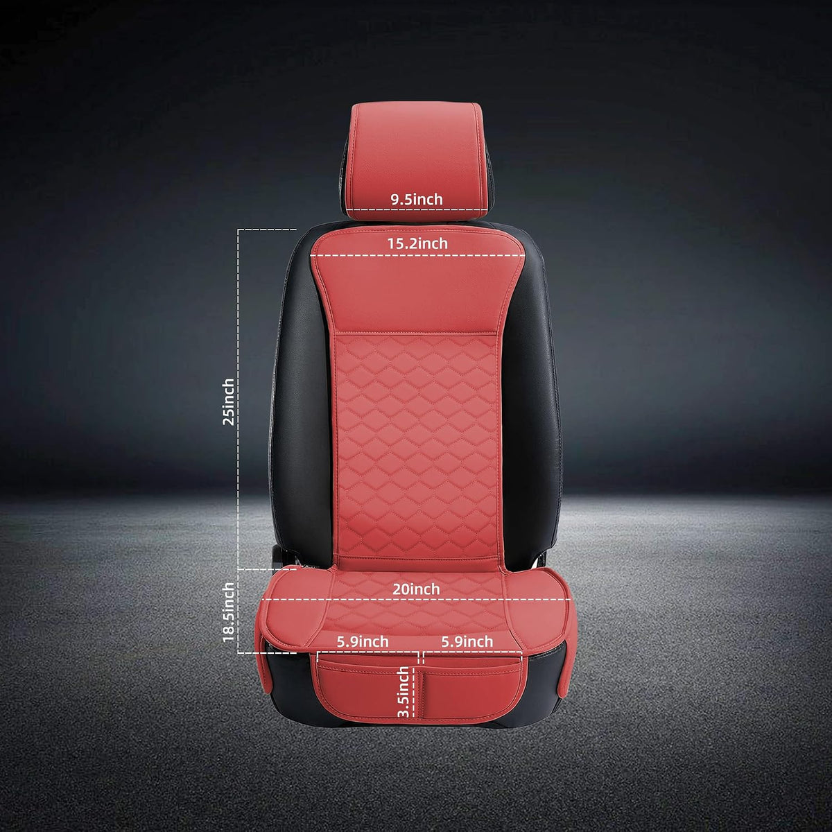 Elantrip 2PCs Front Car Seat Covers Leather Water Proof Seat Protector Universal fit for Most Cars SUVs and Trucks Black