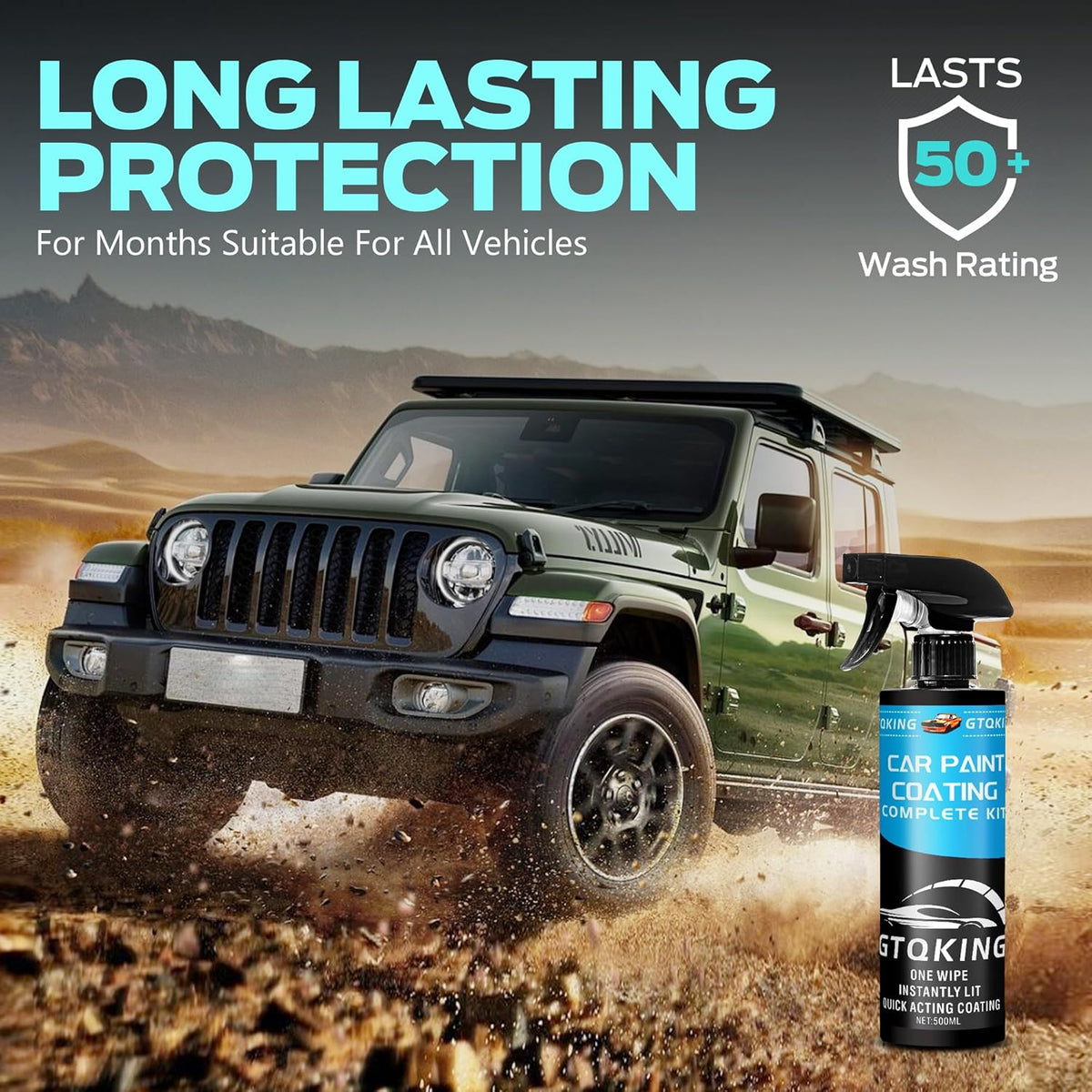 Ceramic Spray Coating –High-Gloss Ceramic Wax –Car Coating Spray 16.91 oz -Provides Long-Lasting Paint Protection For Vehicles With A High-Gloss Finish Enhanced Color, Extremely Hydrophobic (Pack 2)